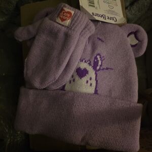 Care Bears Purple Kids Beanie and Mittens Set
